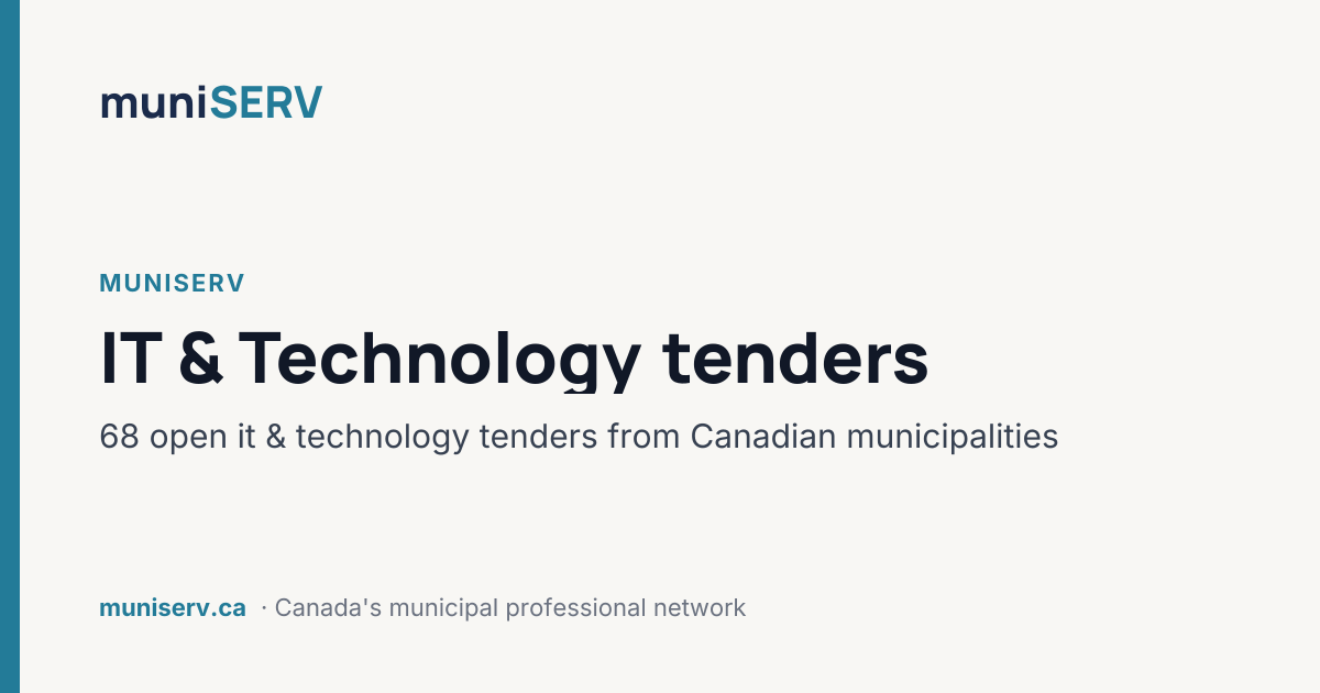 Municipal it & technology tenders across Canada | muniSERV