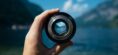 looking through a camera lense