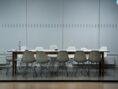 empty chairs in a board room